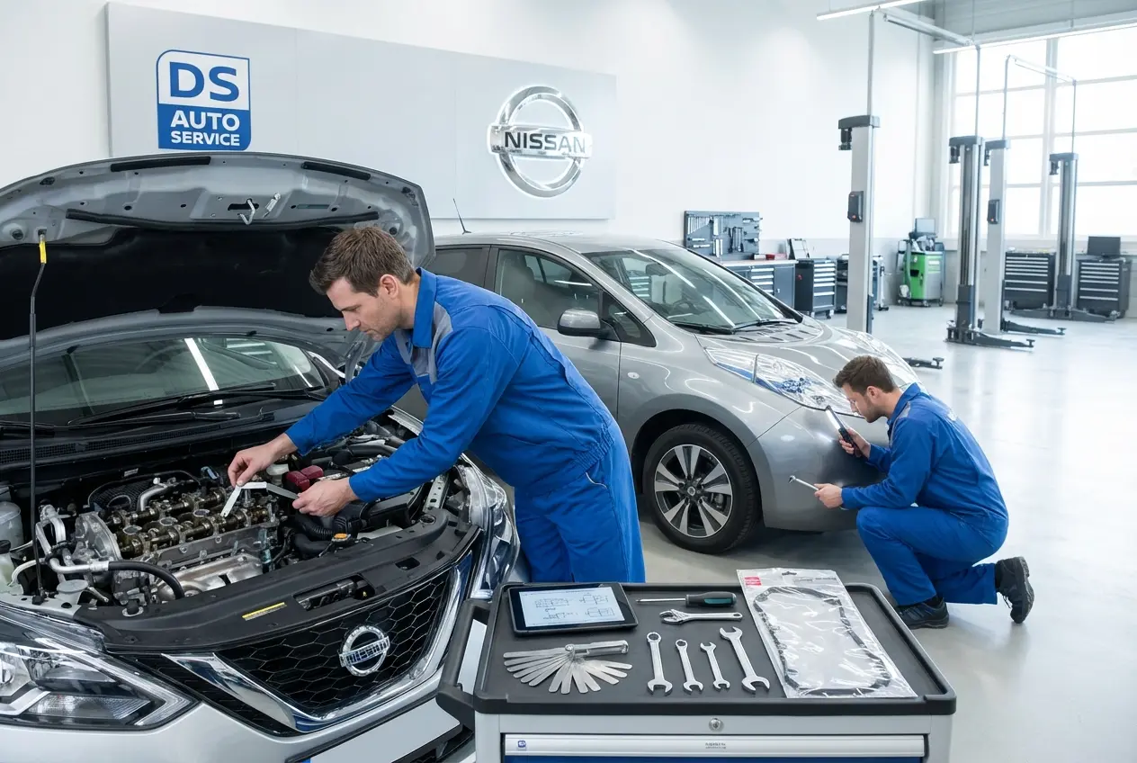 Проверка и регулировка зазоров клапанов двигателя Nissan в автосервисе DS Auto в Жуковском
