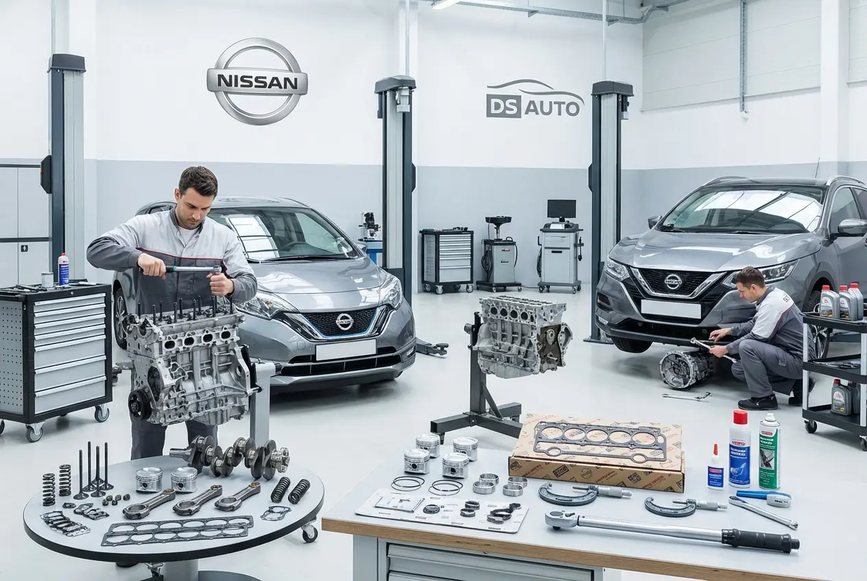 Процесс капитального ремонта двигателя Nissan в автосервисе DS Auto