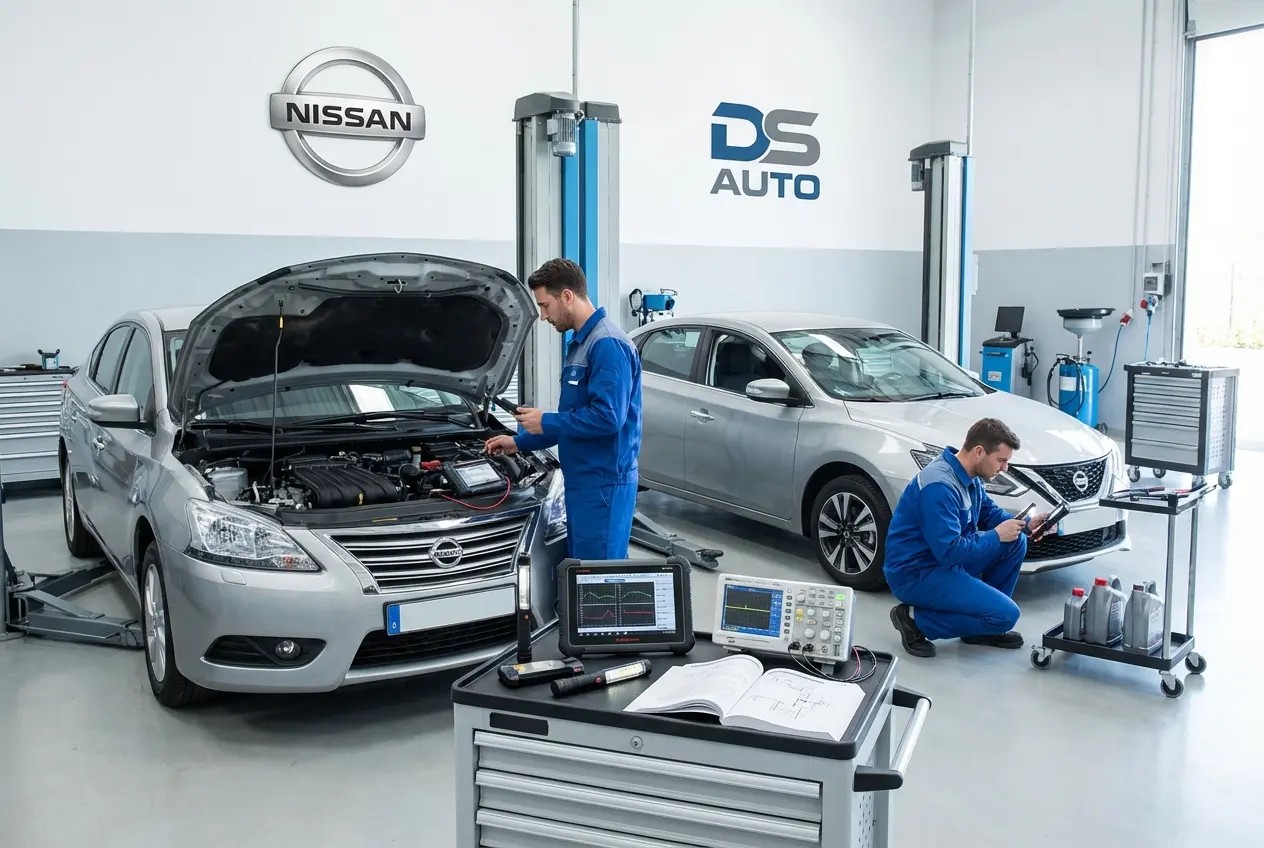 Проверка ДВС Nissan в автосервисе DS Auto в Жуковском
