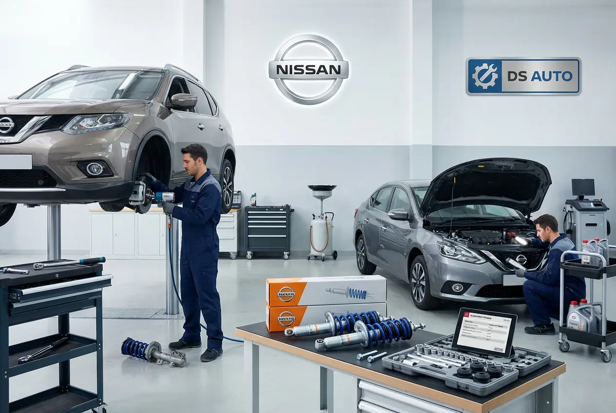 Замена амортизаторов Nissan в автосервисе DS Auto, Жуковский
